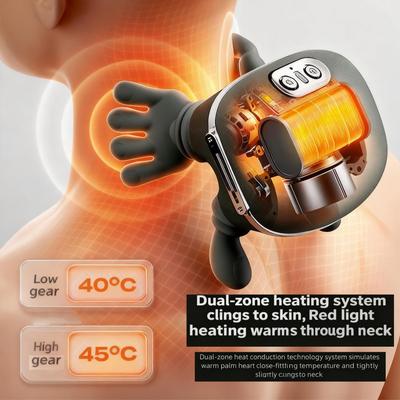 Masajeador de Cuello y Hombros Masajeadores de Espalda Calentados Masajeadores Eléctricos Amasado Masajeadores Musculares Almohada Masajeador de Cuello Cintura Pierna Cuerpo 3 Niveles de Modos