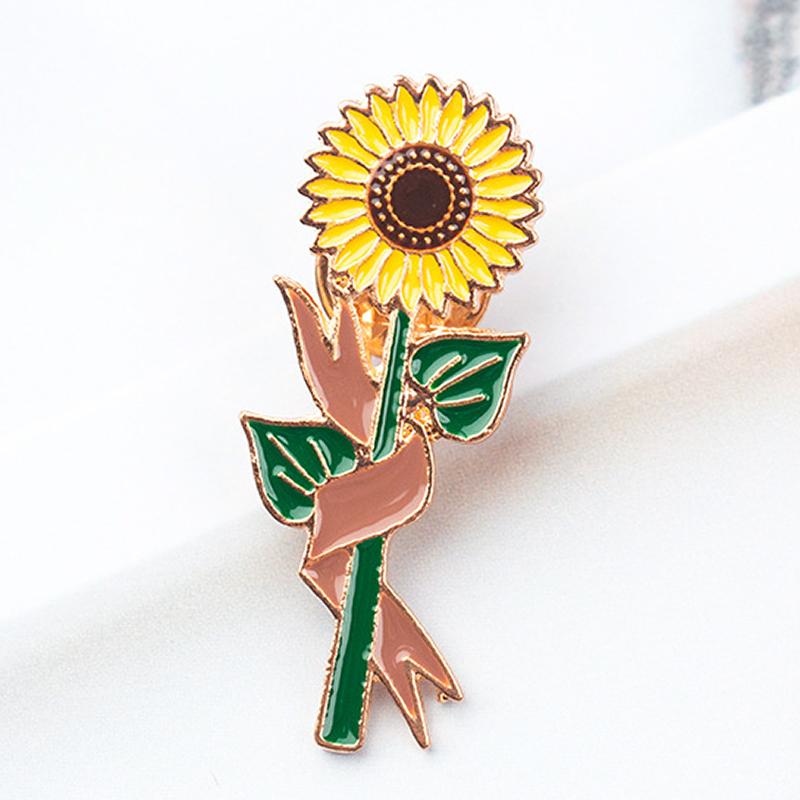 

Blucome Мультфільм Прекрасна Лавандова Брошка Соняшник для Жінок Мила Дівчинка Светр Пальто Хіджаб Шпильки Новорічний Подарунок жовтий