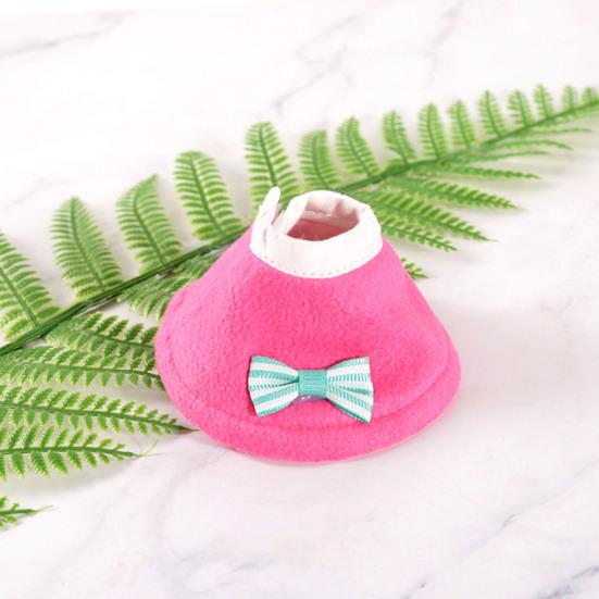 Birds Cone Collar Parrots Anti-bite Elizabethan Collar with Bow Feather Plucking Prevention Wound Healing Safety Protective Recovery Cone for