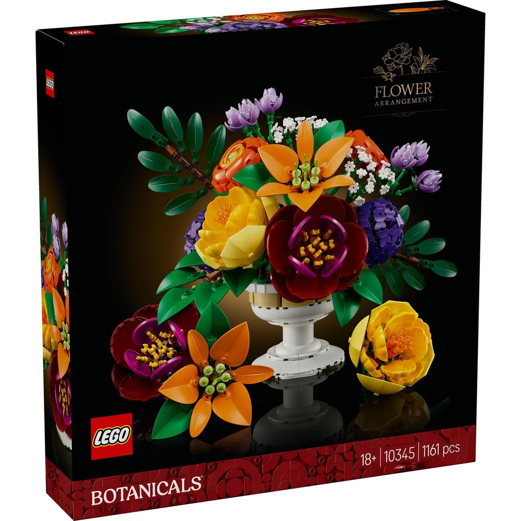 LEGO Botanical Flower Arrangement Toy, Birthday Gift, Building Blocks, Bouquet, Artificial Flowers, Decorative, Stylish Interior Decoration, 10345