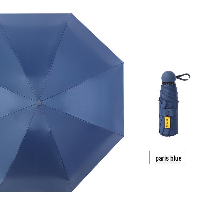 Mini 5-Fold Rain or Sun Umbrella: Compact, Thick, UV Protective Shade for Women