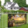 2D Wine Barrel & Grape Vine Photoshoot Backdrop for Party Decor