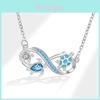 Ocean Theme Copper Turtle Pendant Necklace For Women With Wireless Symbol Design