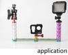 Diving  Light Ball Head Clamp Adapter Ring Light Arm Clip Aluminum Alloy Clip