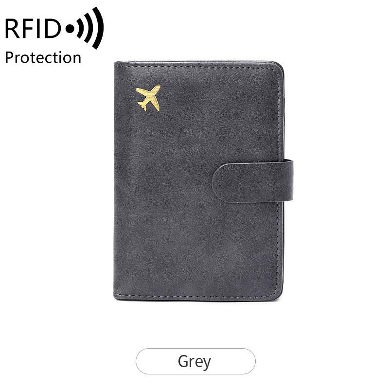 Travel Passport Wallet Women Man Card Holder RFID Blocking Credit Card ID Bag Plane Ticket Holder Multifunction Wallets
