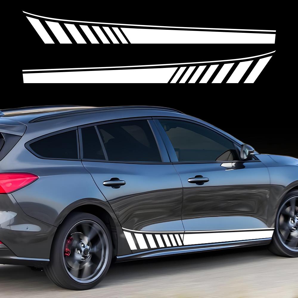 For Focus ST Car Sticker Door Side Decal Kit Auto Wrapping Vinyl Film Waterproof Vehicles Stickers Car Accessories Decoratio