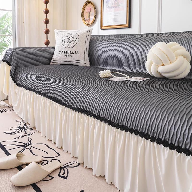 

Летнее прохладное полотенце для дивана из ледяного шелка 2025 новая модель чехол на весь диван нескользящий всеобъемлющий универсальный чехол лето 180*130cm