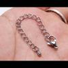 Stainless Steel Bracelet Extension Chain with Water Drop Lobster Clasp for DIY Jewelry