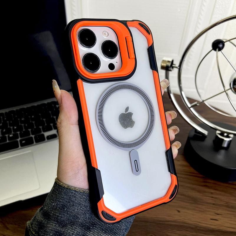 Shockproof Armor Transparent Magnetic Phone Case For iPhone 16 15 14 13 12 Pro Max Plus 11 For Magsafe Adsorption Cover