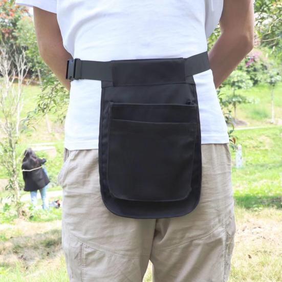 Adjustable Waistband Apron Waist Bag, Multifunctional Fanny Pack with Zipper Pockets, Waterproof Oxford Cloth Travel Running Hiking Bag, Small