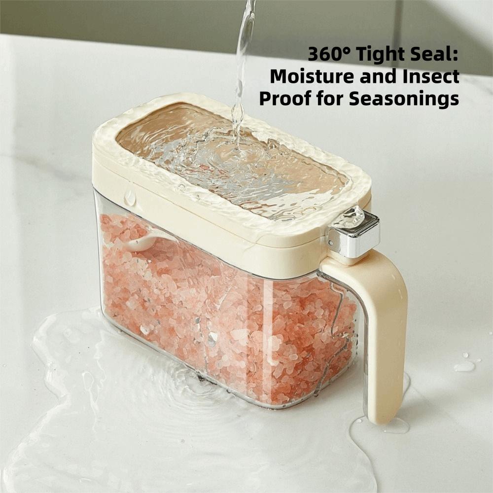 Plastic Pop-Top Seasoning Box 600ML Salt Storage Container Multi-functional Spice Jars Kitchen