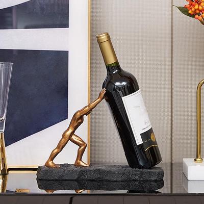 Europäisches Luxus-Weinregal aus Kunstharz als Dekoration für Zuhause und Arbeitszimmer