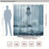 Ocean Lighthouse Shower Curtain Waterproof Moisture Proof Privacy Protection Print Storm Sea View Coastal Decor Bathroom Art