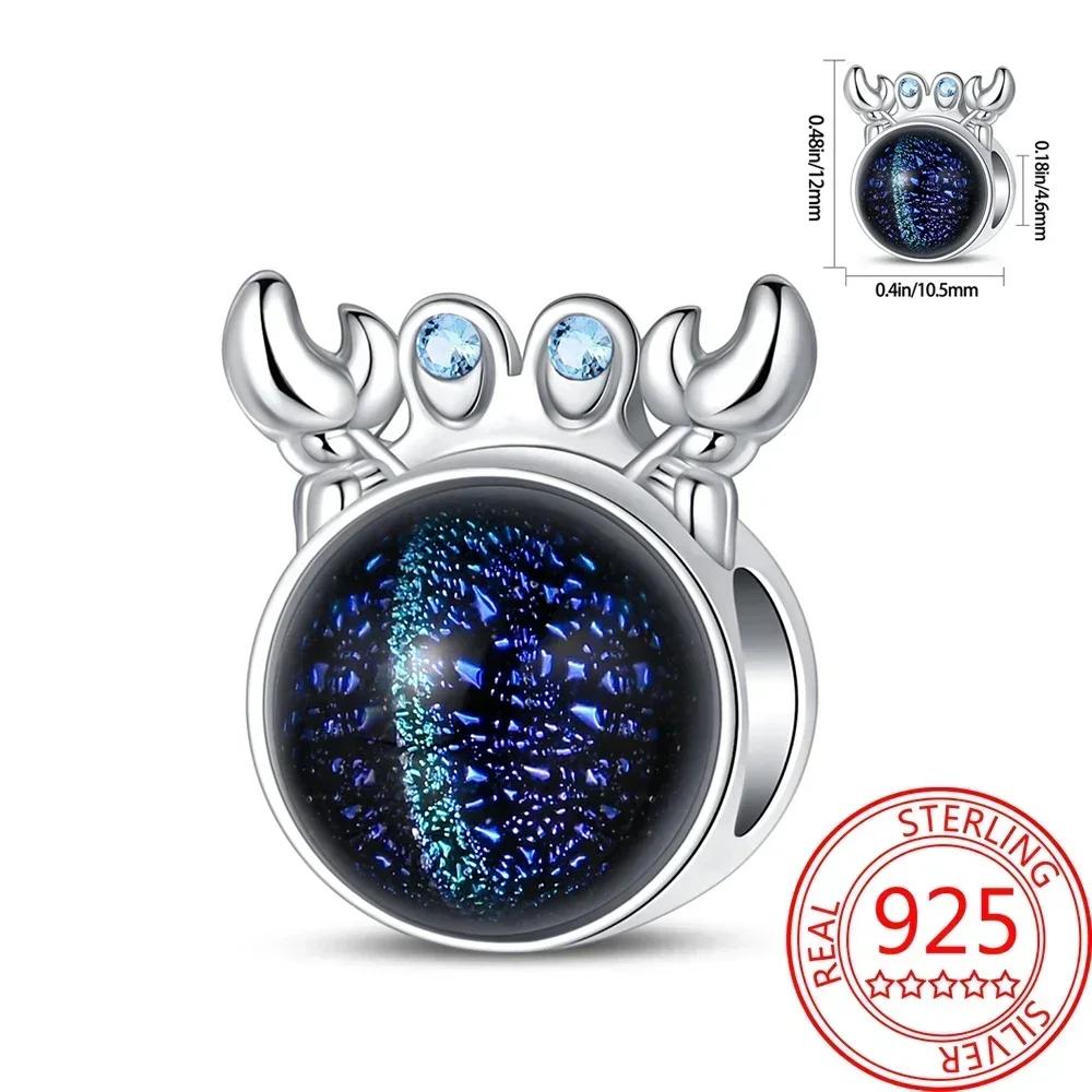 Kupfer Blau Ozean Serie Perlenanhänger Passend Für Das DIY Armband Der Marke Damenschmuck Freundin Geschenke