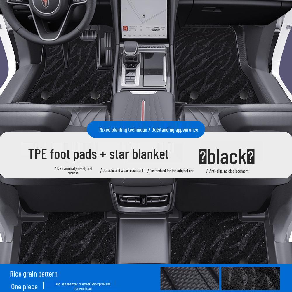 Silk Coil TPE Car Floor Mats & Door Sill for Hongqi EQM5 Tiangong 05/06/08 – Full Coverage
