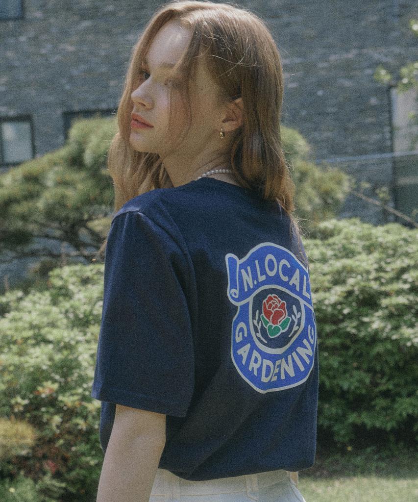 NONLOCAL Gardening Logo T-Shirt - Navy