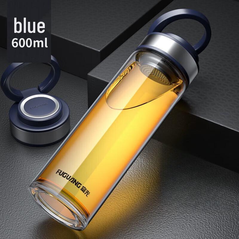 FUGUANG Portable Tea Infuser Glass Bottle with Sleeve