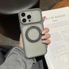 Rotating Bracket Magnetic Suction Case Is Suitable for Apple 17promax Large Hole Mobile Phone Case iPhone16 Matte Fulcrum Case 13.