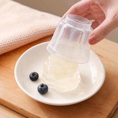 1/4 Stück Puddingform Kunststoff Backform Wiederverwendbar DIY Gelee Pudding Kuchenform mit Deckel Backwerkzeug