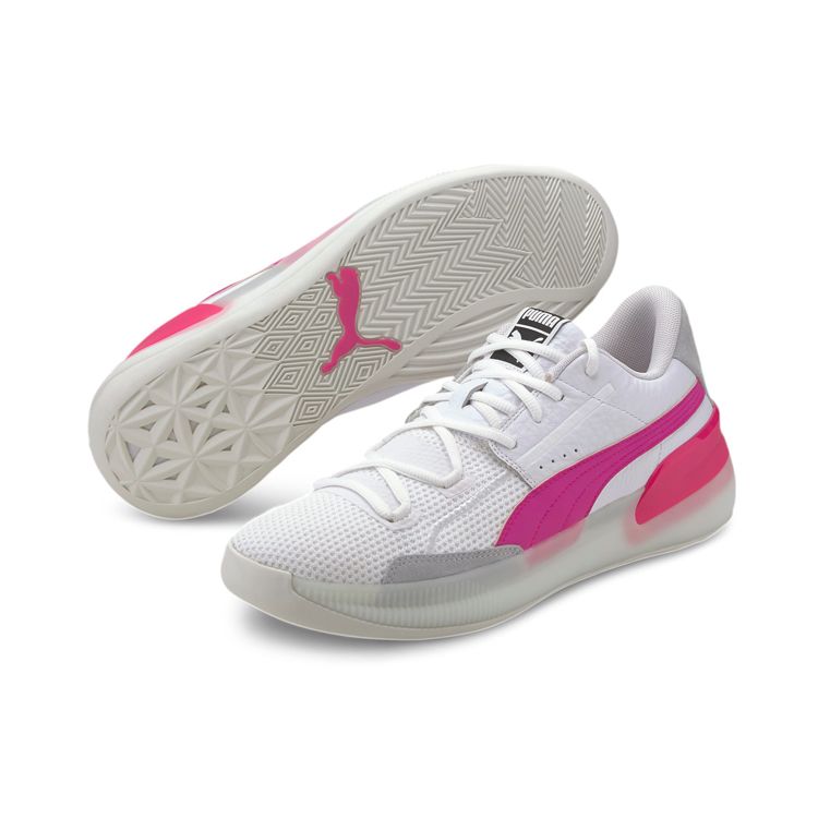 Puma Clyde Hardwood Pink Glow Unisex Sneakers Puma-White 193663-03