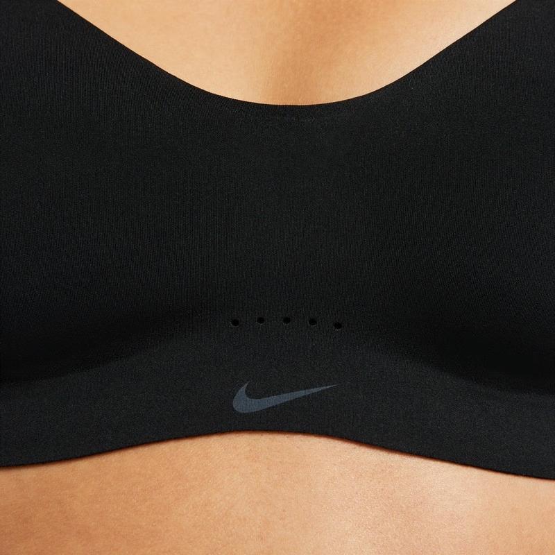 Nike Sujetador Deportivo Dri-Fit Alate Minimalista Soporte de Baja Intensidad Ropa Interior de Mujer Negro DM0527-010