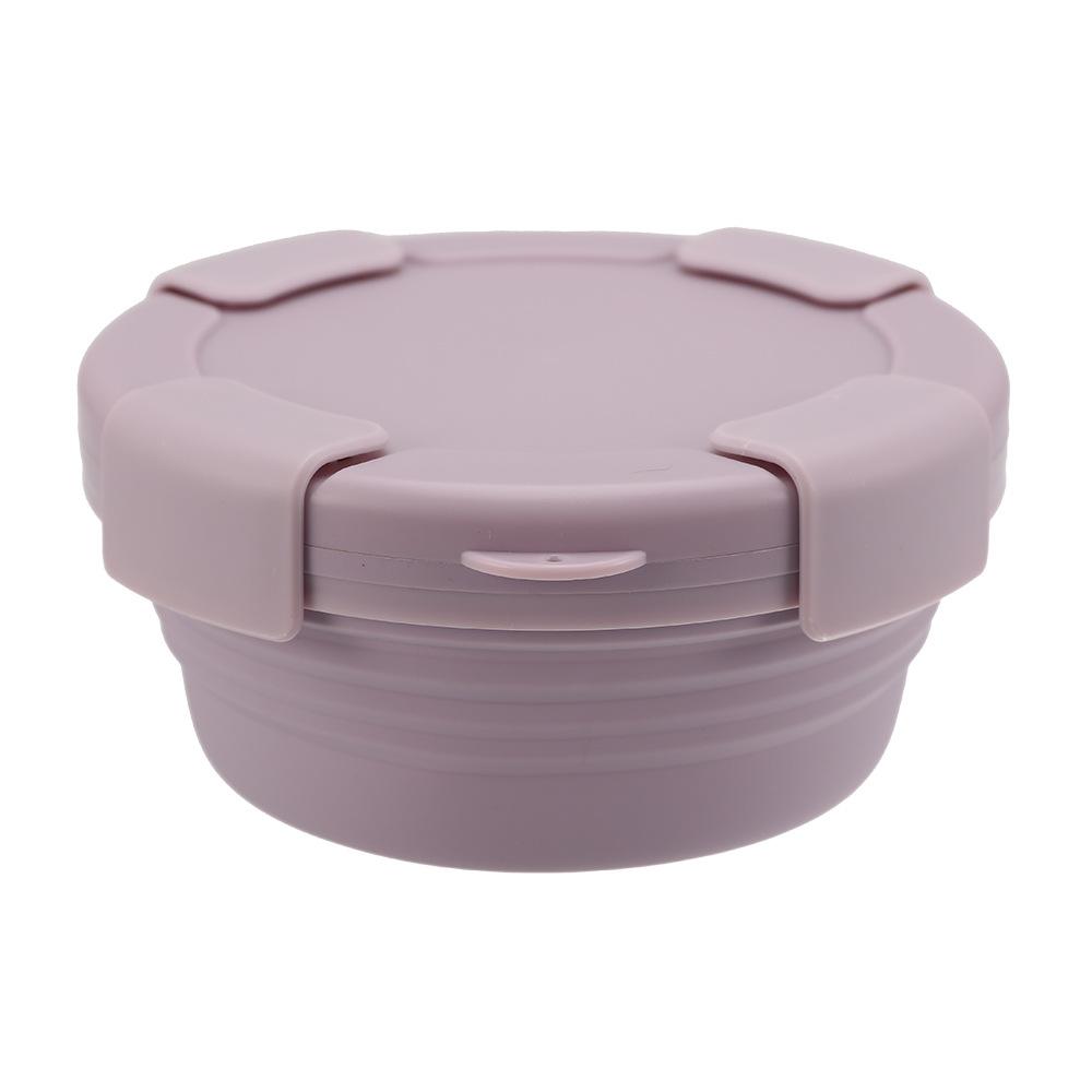 Creative portable silicone folding lunch box for office workers, microwaveable food storage container, storage box, cafeteria lunch box