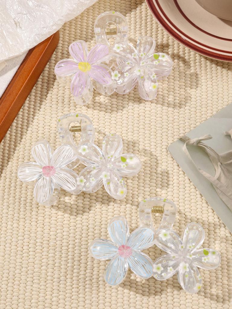 6 Stück Mode Damen Blume Süße Haarspangen, Urlaub Böhmen Ei Blume Haarspangen Mädchen Linie Haarnadeln Frühling Haaraccessoires