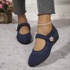 Damen Frühling Neue Mode Ethnische Stil Stickerei Schuhe Atmungsaktiv Keilabsatz Weiche Sohle Rutschfest Lässig Stoffschuhe Damen