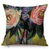 Vintage Florals Oil Painting Throw Pillow Case Nordic Glass Vase Art Sofa Decoration Cushion Cover Cotton Linen Pillowcase