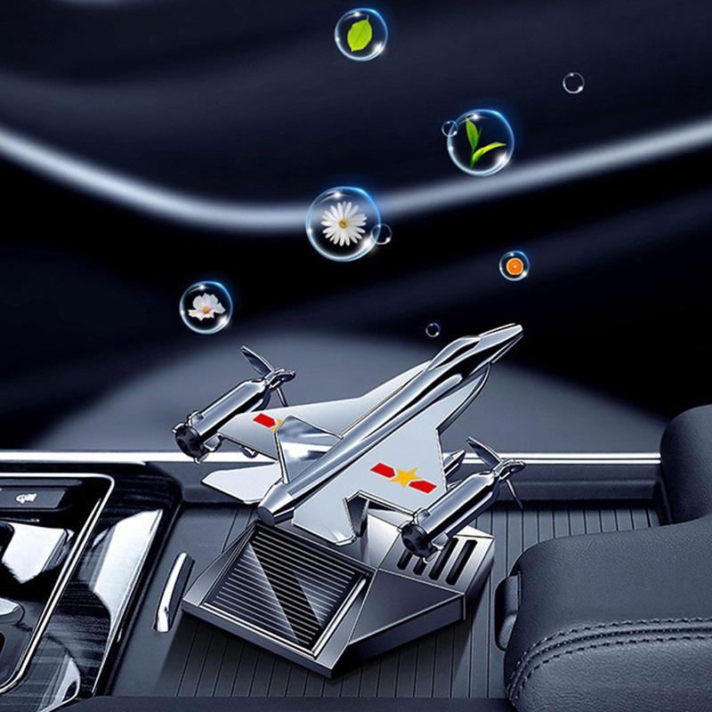 Car Air Freshener Solar Aircraft Decoration Mini Airplane Model Aromatherapy Diffuser for Car Airplane Ornament