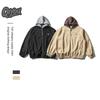 Chaqueta con capucha de punto bordada retro japonesa QIYOU 2025 para hombre y mujer - Estilo casual holgado