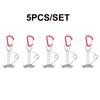 5Pcs izable Fit Plank Spiral Shaped Spring Octopus Deck Peg with Carabiner Hook Wind Rope Buckles Tent Stakes Hook Board Peg