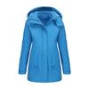 Women’s Warm Windcheaters Detachable Hooded Fleece Lined Zipper Coats Windproof Parka Outdoor Hiking Mountaineering Jackets