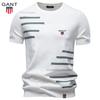 Summer New Cotton Men's Embroidery Short Sleeve Woolen T-shirt Men's Casual Round Neck Knitted T-shirt