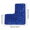 Bathroom Absorbent Foot Mat Shower Room L-Shaped Furry Flannel Bathroom Floor Mat Thick Nonslip Bathroom Mat Toilet Entrance Mat