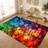 Decorative Artwork Theme Crystal Velvet Floor Rug Personalized Custom Name Text Warm Carpet Home Decoration