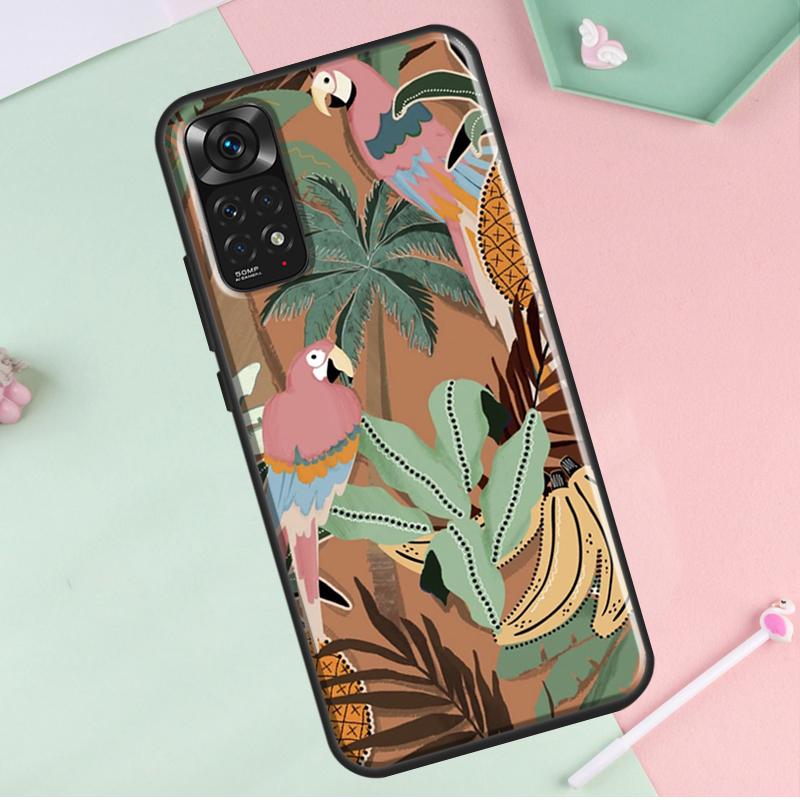 

Чехол Vintage Leaves Flower для Redmi Note 12 Pro Plus для Redmi Note 10 8 9 11 Pro 12S 11S 10S 9S 9C 10C 12C Redmi Note 11