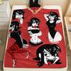 1PC Hotel Transylvania Mavis Dracula Print Flannel Blanket, High quality All Seasons, Home Decor, Warmth and Comfort, Perfect for Christmas Gifts