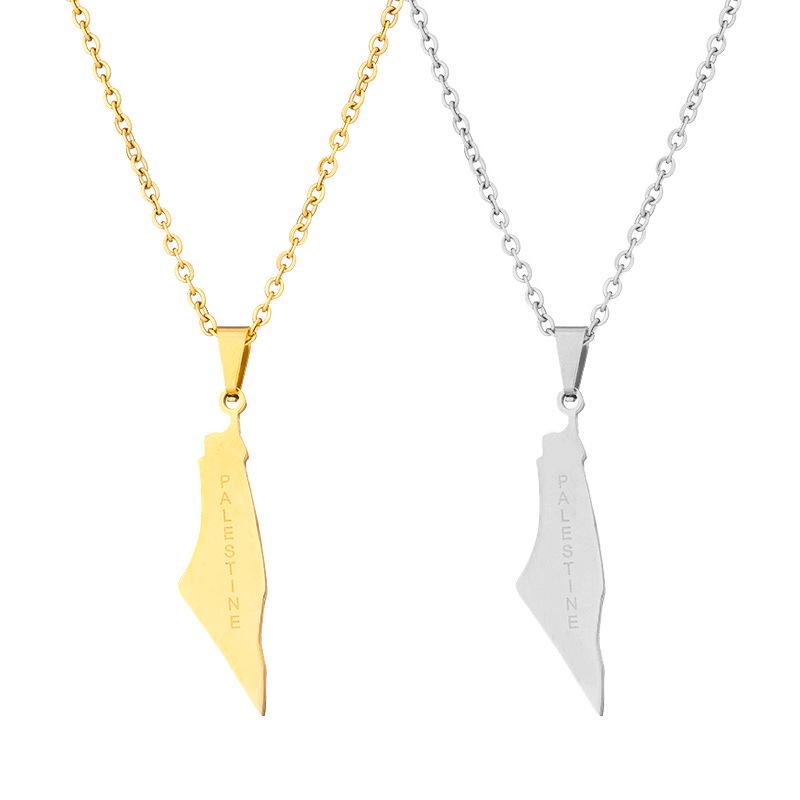 Fashionable Geometric Letter Stainless Steel Clavicle Chain Necklace for Women