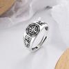 Sea God Starry Open Ring for Men and Women, Punk Style Personalized Retro Dominance Food Ring