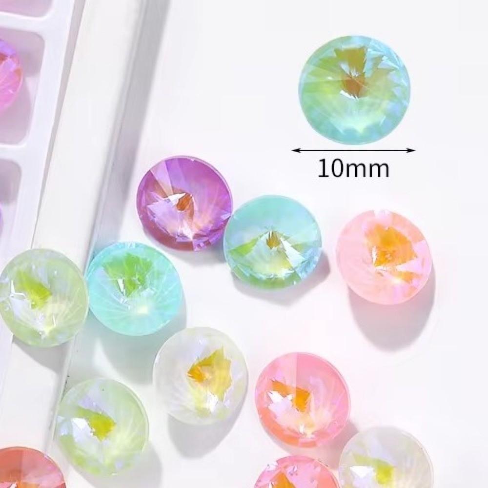10mm Round Crystal Rhinestones Opal Mocha Color Flatback Rhinestones New Glass Beads For Crafts