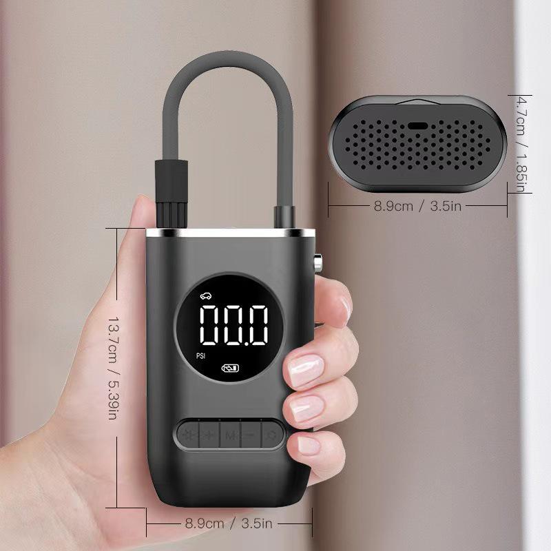 Wireless Portable Multi-functional Electric Car Tire Inflator Pump Wireless Charging Model чёрный