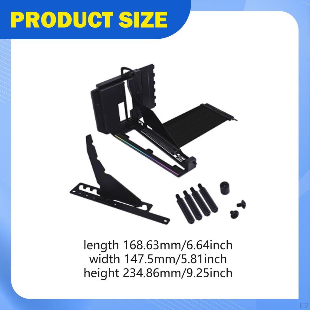 Vertical GPU Mount Bracket PCI EX16 Interface Easy to Install Sturdy Adjustable