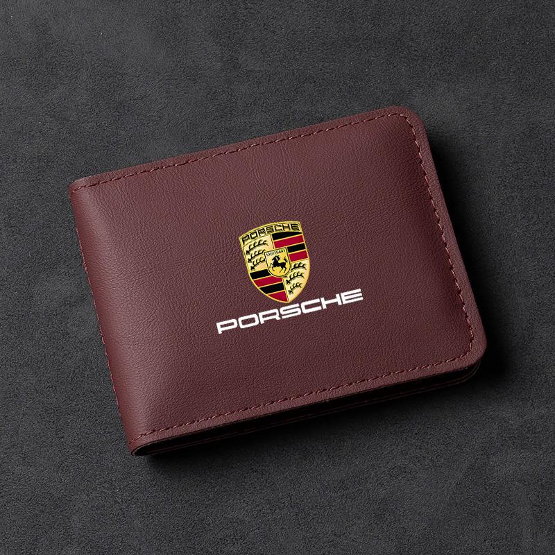 

New Car Driver License Cover Driving Documents Credit Card Holder For Porsche 911 918 928 944 968 Boxster Cayenne Macan Panamera