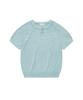 COVERNAT WOMAN Boucle Round Half Knit Sky Blue