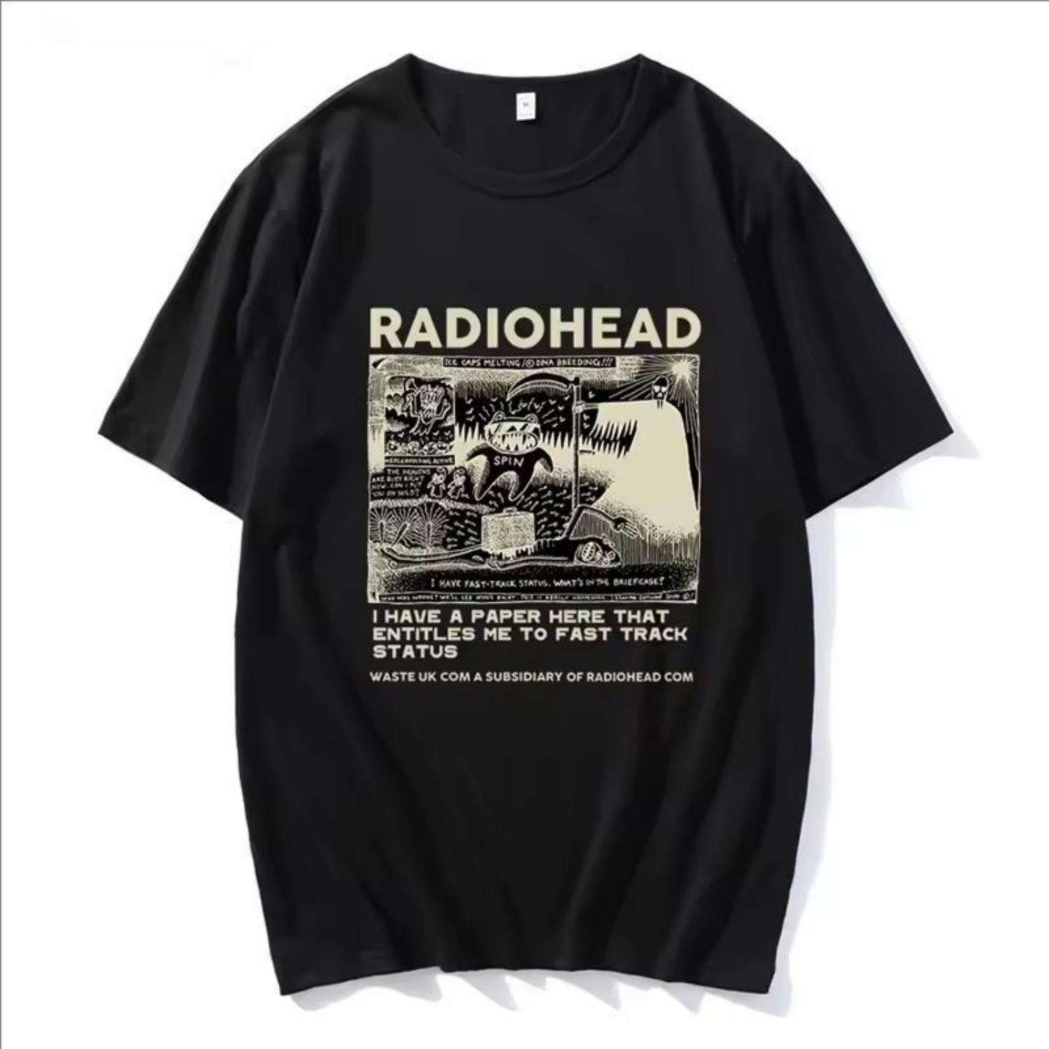 

Футболка Radiohead Чоловіча Вінтажна Класична Футболка Тур по Північній Америці Рок Хлопчик жіноча футболка Camisetas Hombre Хіп-хоп Вуличний повсякденний Топ XXXXXL