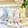 30cm Cute Pull Ear Rabbit Plush Keychain Creative Stress Relief Bunny Pendant Bag Charm Gift for Kids