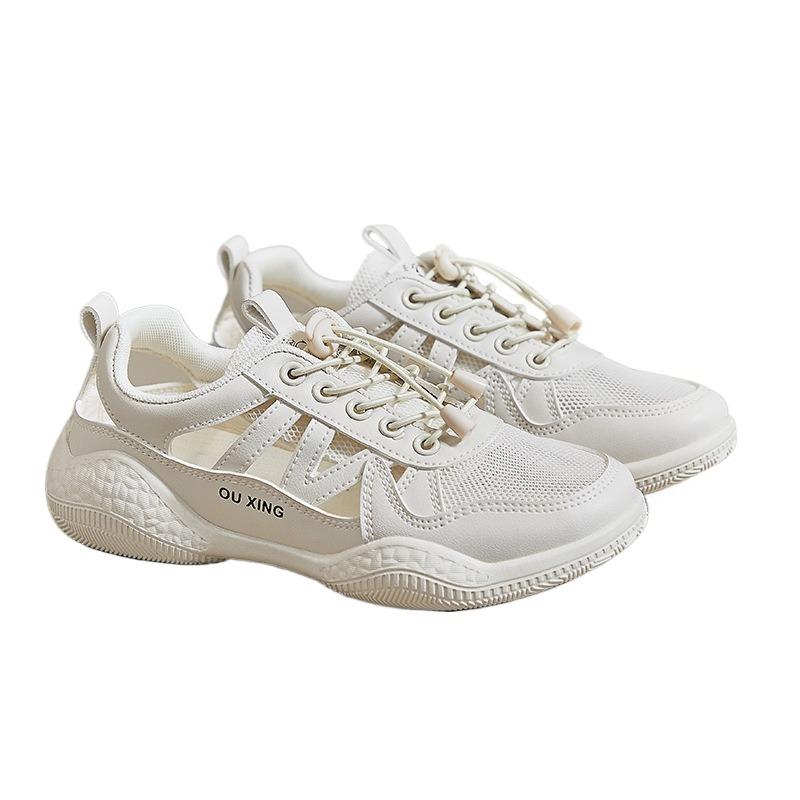 Womens Shoes 2025Summer New Hollow Out Breathable Casual Shoes Light Soft sole Anti Slip VulcanizeShoes Sand Flat Bottom Sandals