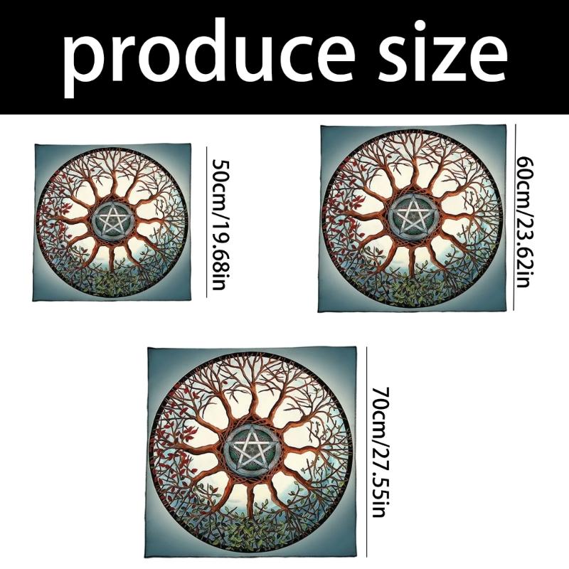 Tree Star Pattern Astrology Tablecloth Tarots Divinations Tablecloth Altars Cloth Divinations Board Game Accessory