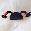 Bird Hats for Parrots Fun Upright Braids Costume Accessories Knitted Hat with Stretchy Strap for Hamsters Parakeets